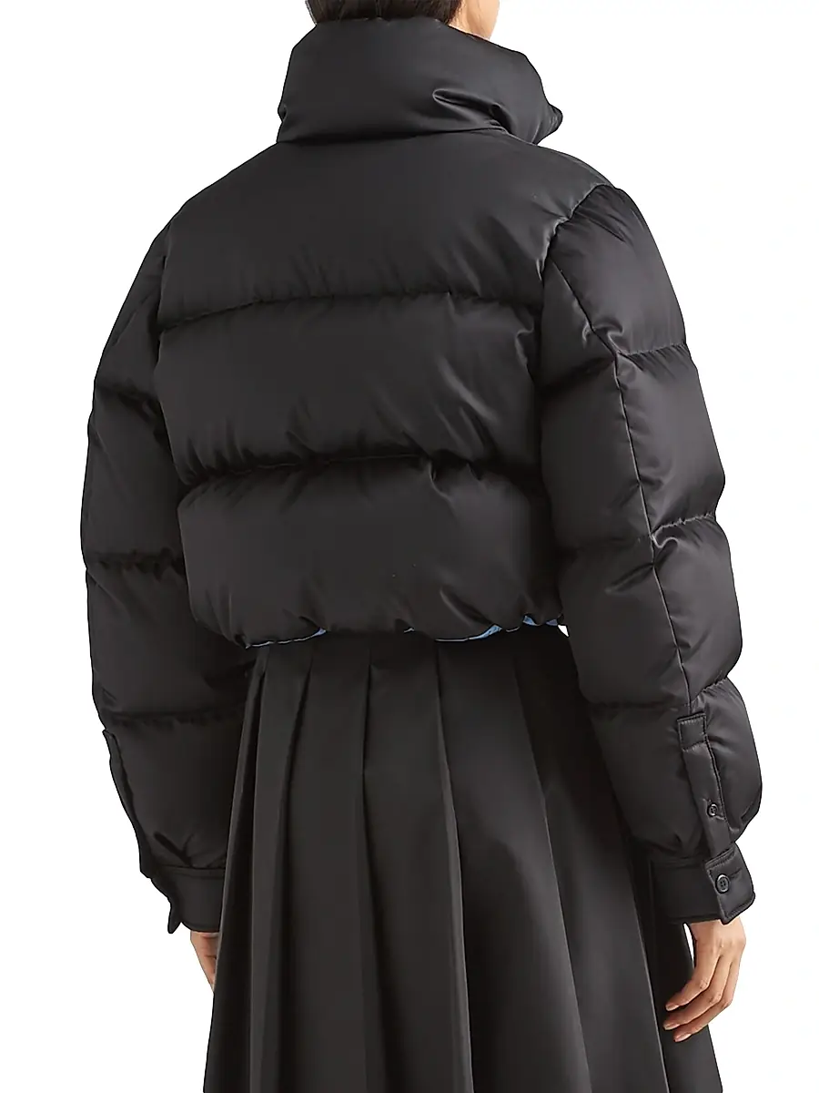 Prada Women's Re-Nylon Cropped Down Jacket - Black | Thumbnail 5 Prada Women's Re-Nylon Cropped Down Jacket - Black | Thumbnail 5