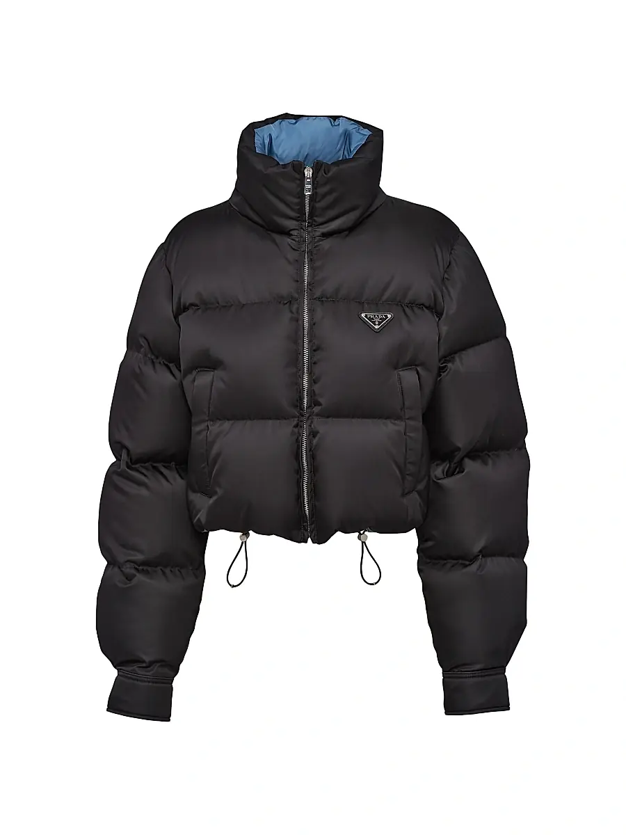 Women's Re-Nylon Cropped Down Jacket - Black