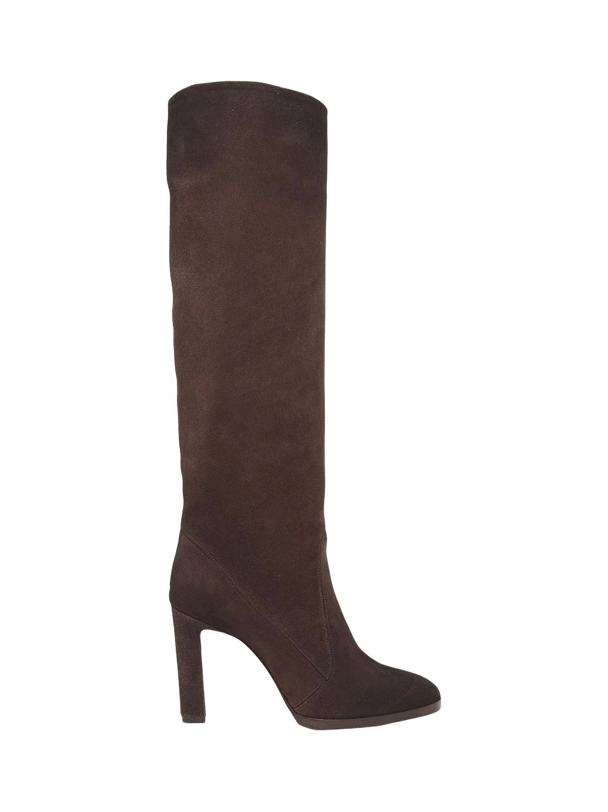 Women's 90MM Suede Half-Zip Boots