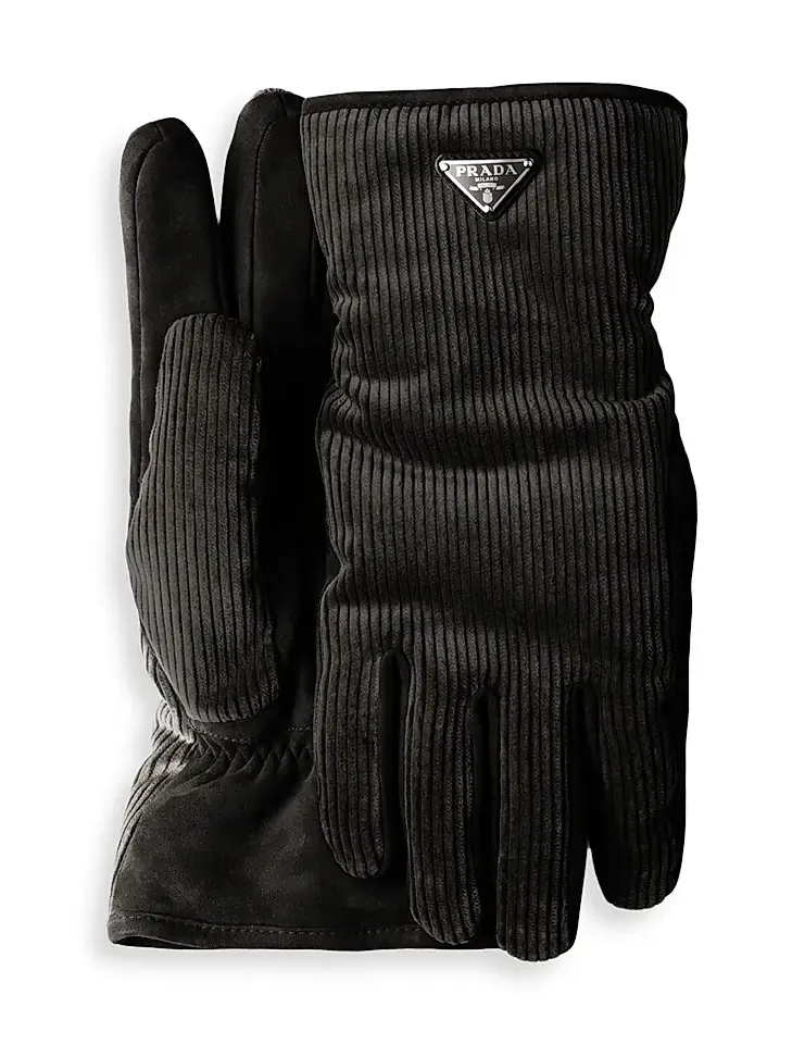 Prada Men's Corduroy Gloves