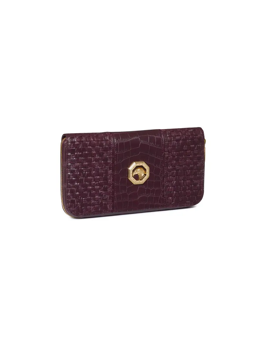 Stefano Ricci Men's Handmade Crocodile Zip Around Wallet - Burgundy | Image 1 Stefano Ricci Men's Handmade Crocodile Zip Around Wallet - Burgundy | Image 1