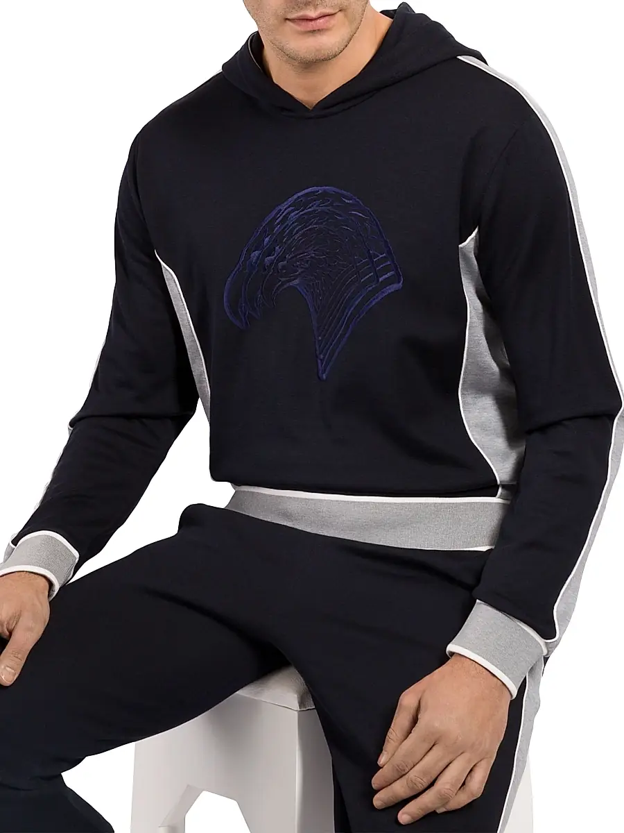 Stefano Ricci Men's Hooded Jogging Sweatshirt | Thumbnail 2