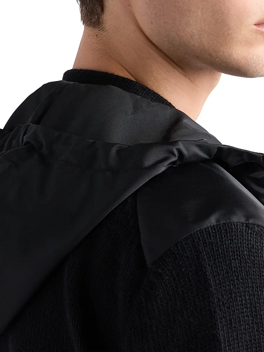 Prada Men's Cashmere and Wool Cardigan - Black | Thumbnail 5