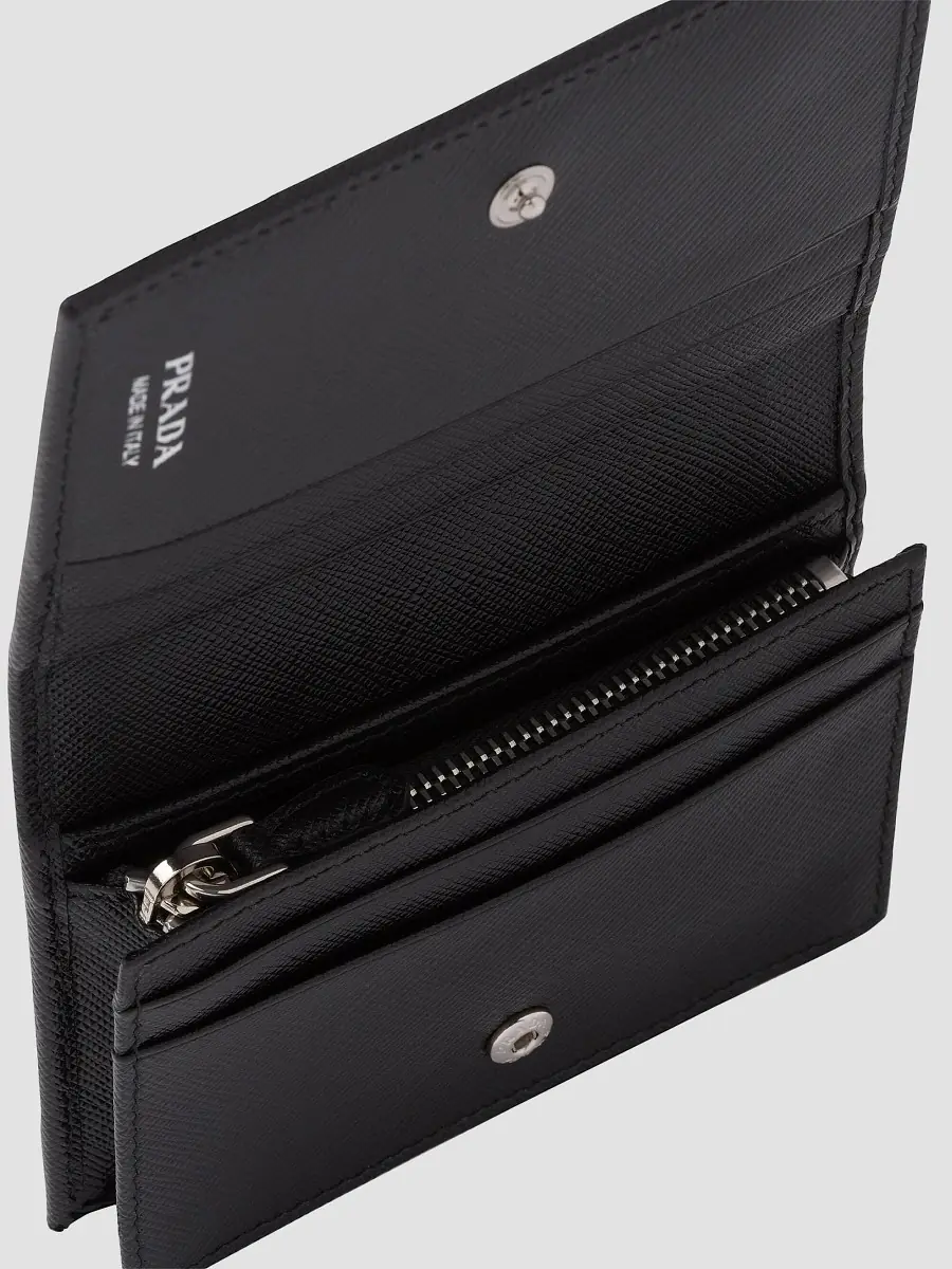 Prada Women's Saffiano Leather Wallet - Black | Thumbnail 3
