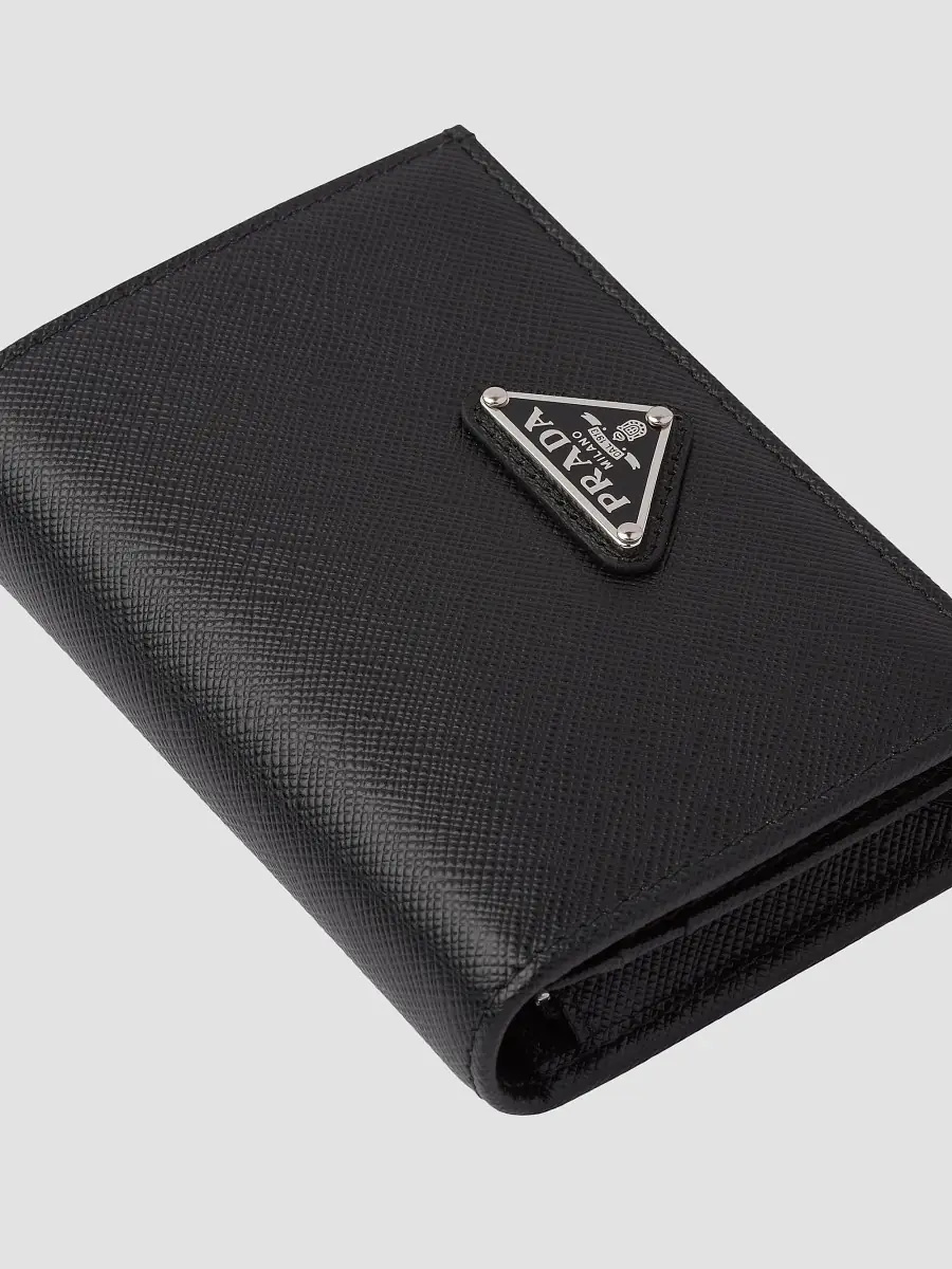 Prada Women's Saffiano Leather Wallet - Black | Thumbnail 4