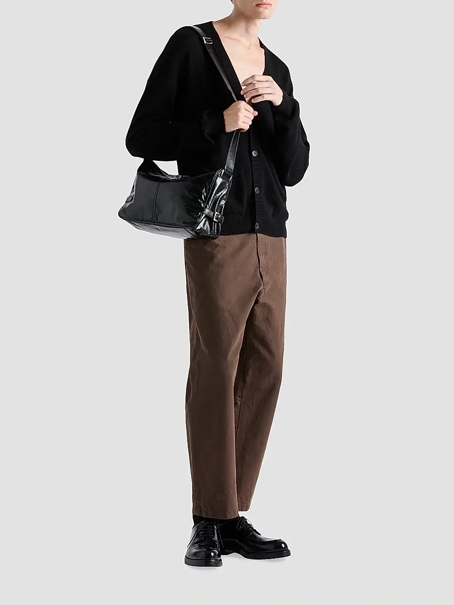 Prada Men's Leather Shoulder Bag | Thumbnail 9