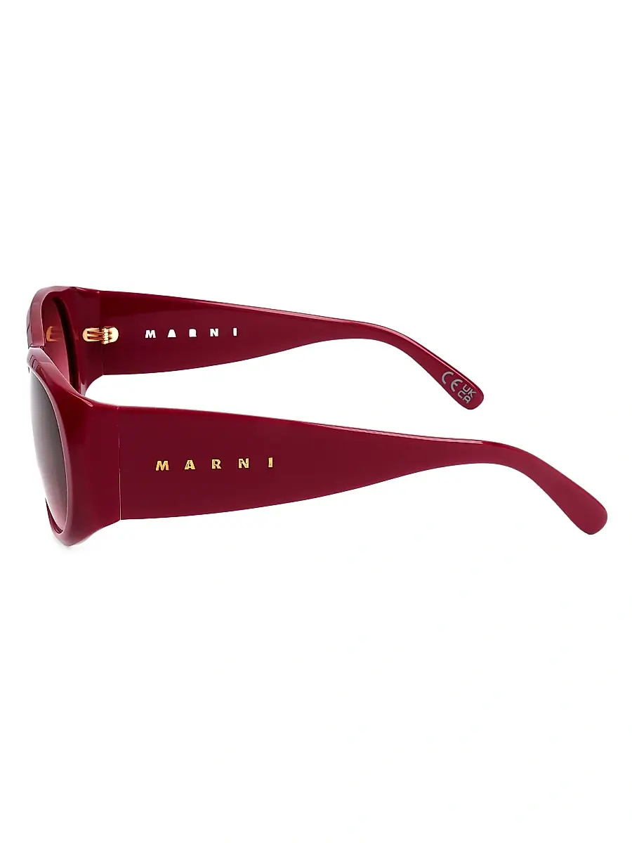 Marni Women's Orinoco River Round Sunglasses - Burgundy | Thumbnail 4 Marni Women's Orinoco River Round Sunglasses - Burgundy | Thumbnail 4