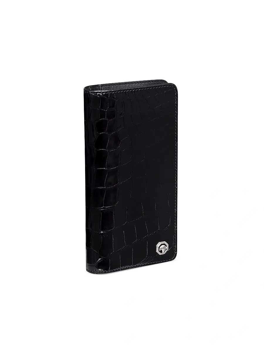 Stefano Ricci Men's Diamante Crocodile And Calfskin Bifold Wallet - Black | Thumbnail 2 Stefano Ricci Men's Diamante Crocodile And Calfskin Bifold Wallet - Black | Thumbnail 2