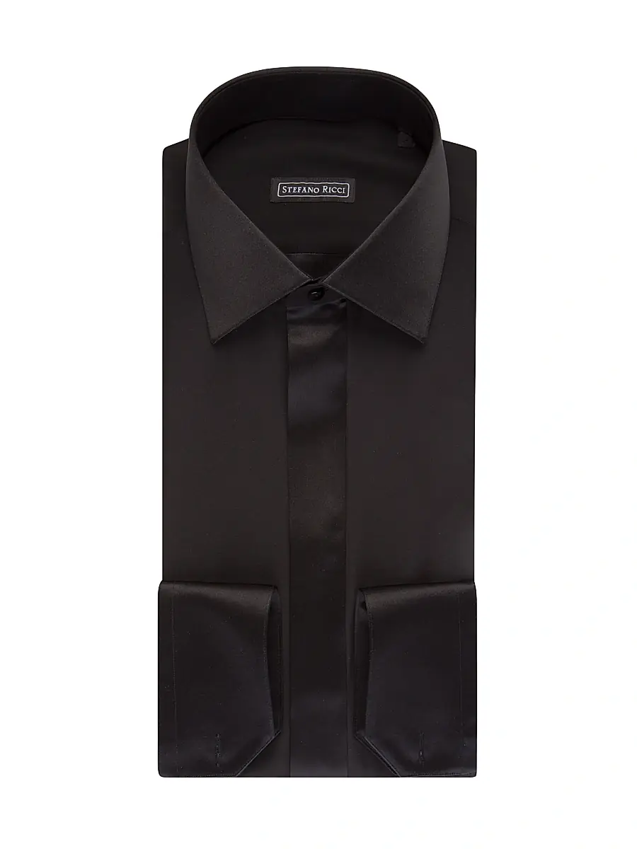 Stefano Ricci Men's Tuxedo Shirt - Black | Image 1 Stefano Ricci Men's Tuxedo Shirt - Black | Image 1