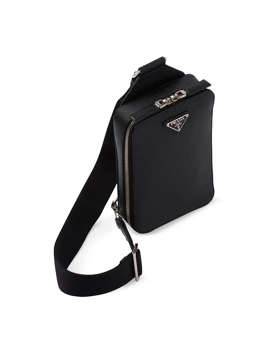 Prada Men's Brique Saffiano Leather Bag | Thumbnail 2 Prada Men's Brique Saffiano Leather Bag | Thumbnail 2
