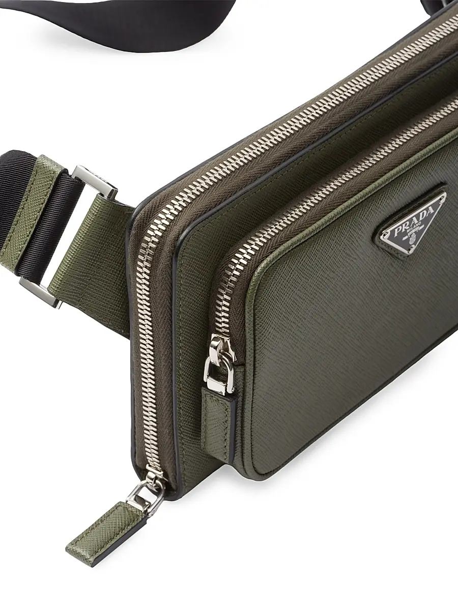 Prada Men's Saffiano Leather Belt Bag - Light Blue | Thumbnail 5