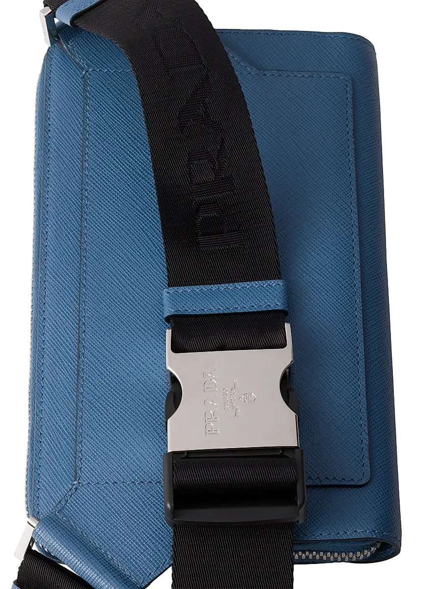 Prada Men's Saffiano Leather Belt Bag - Light Blue | Thumbnail 8