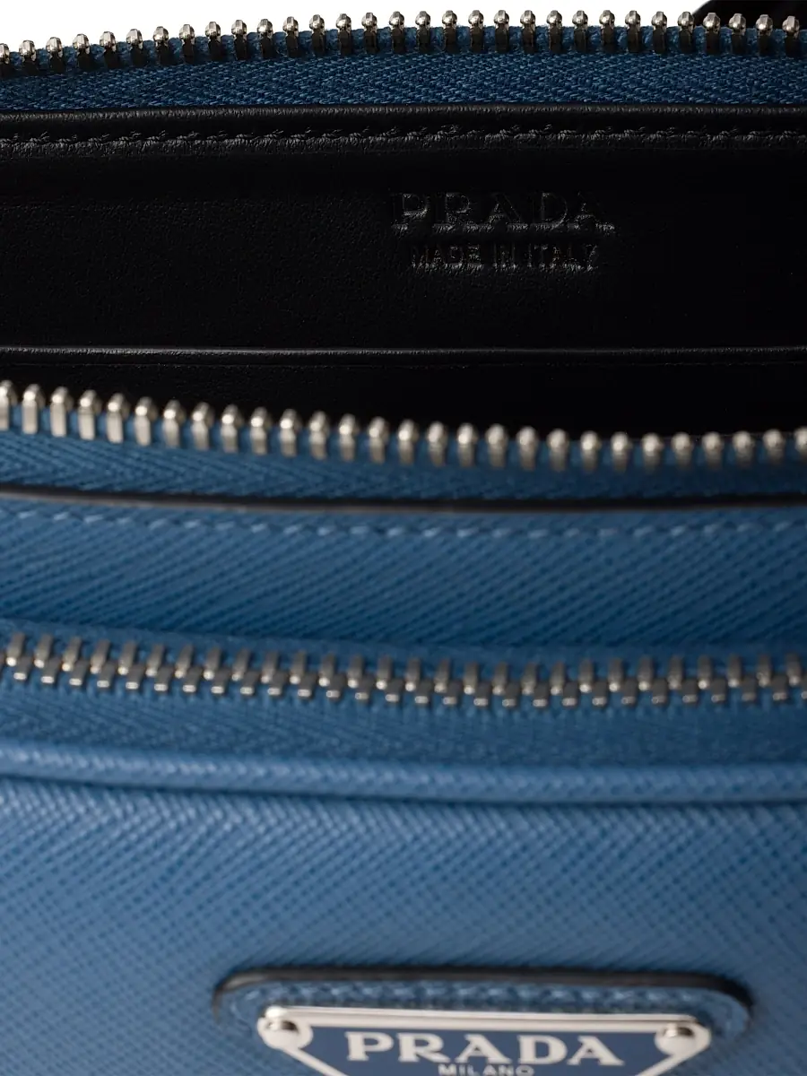 Prada Men's Saffiano Leather Belt Bag - Light Blue | Thumbnail 9
