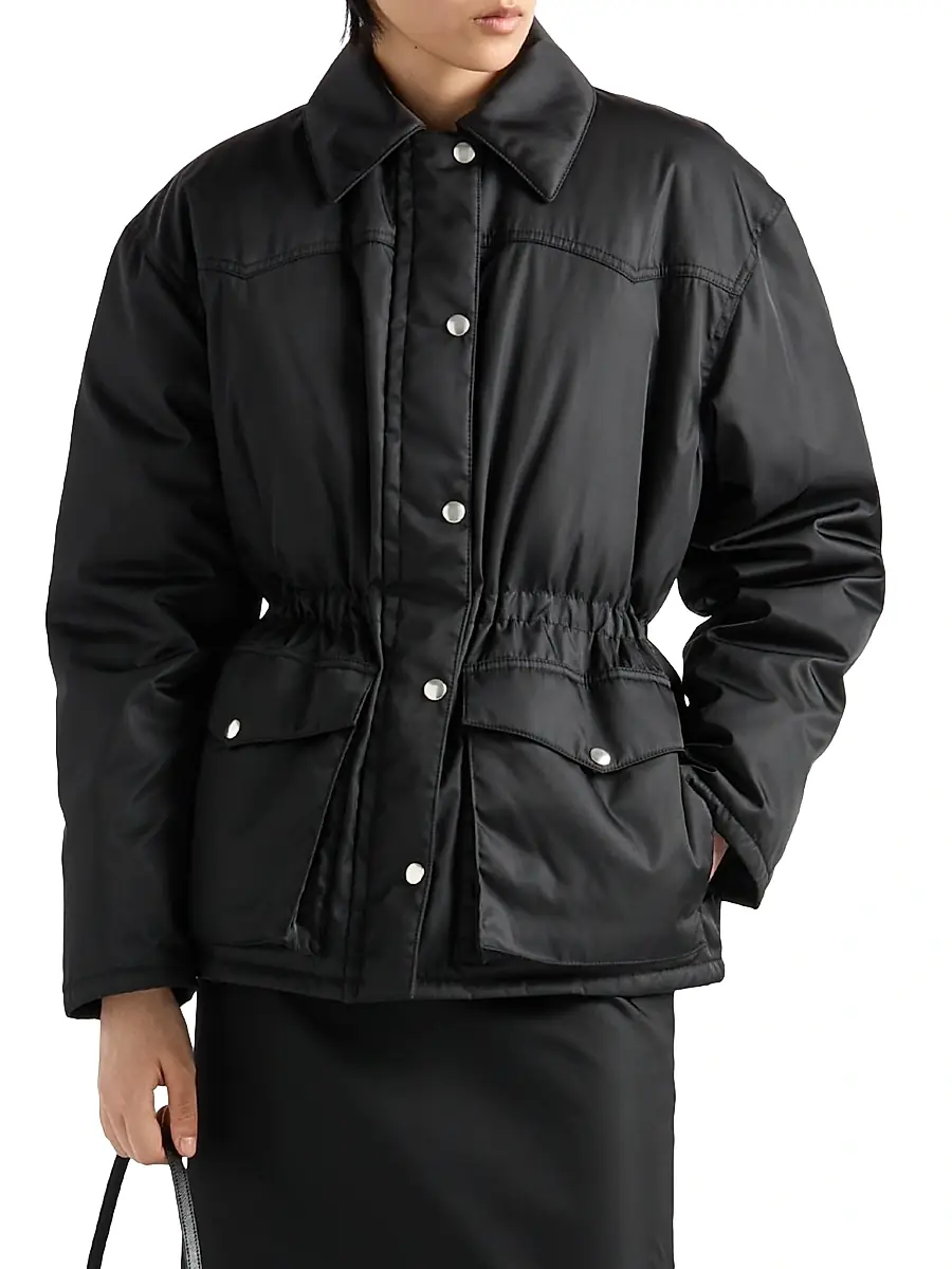 Prada Women's Nylon Down Jacket - Black | Thumbnail 2 Prada Women's Nylon Down Jacket - Black | Thumbnail 2