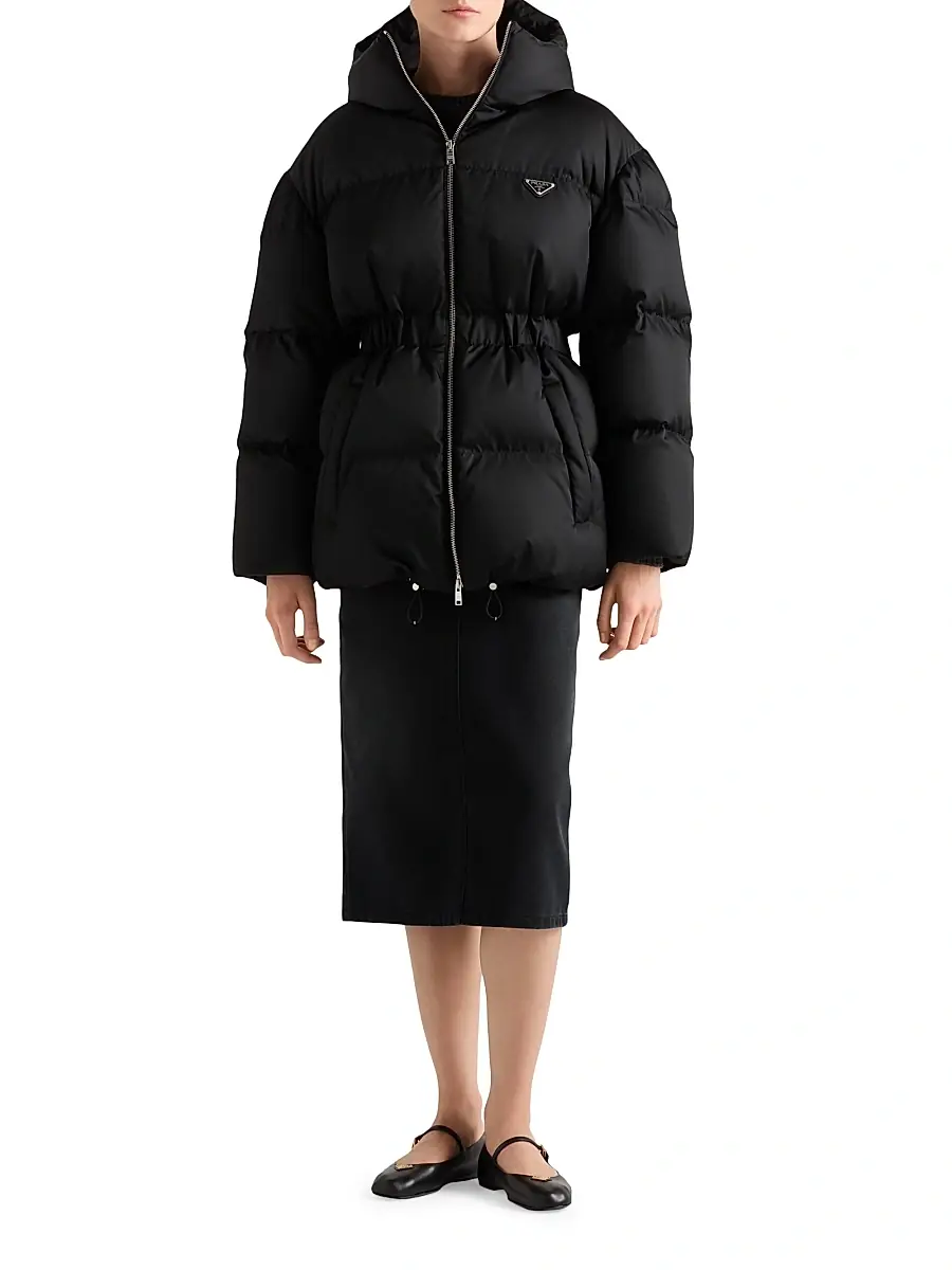 Prada Women's Re-Nylon Down Jacket - Black | Thumbnail 2