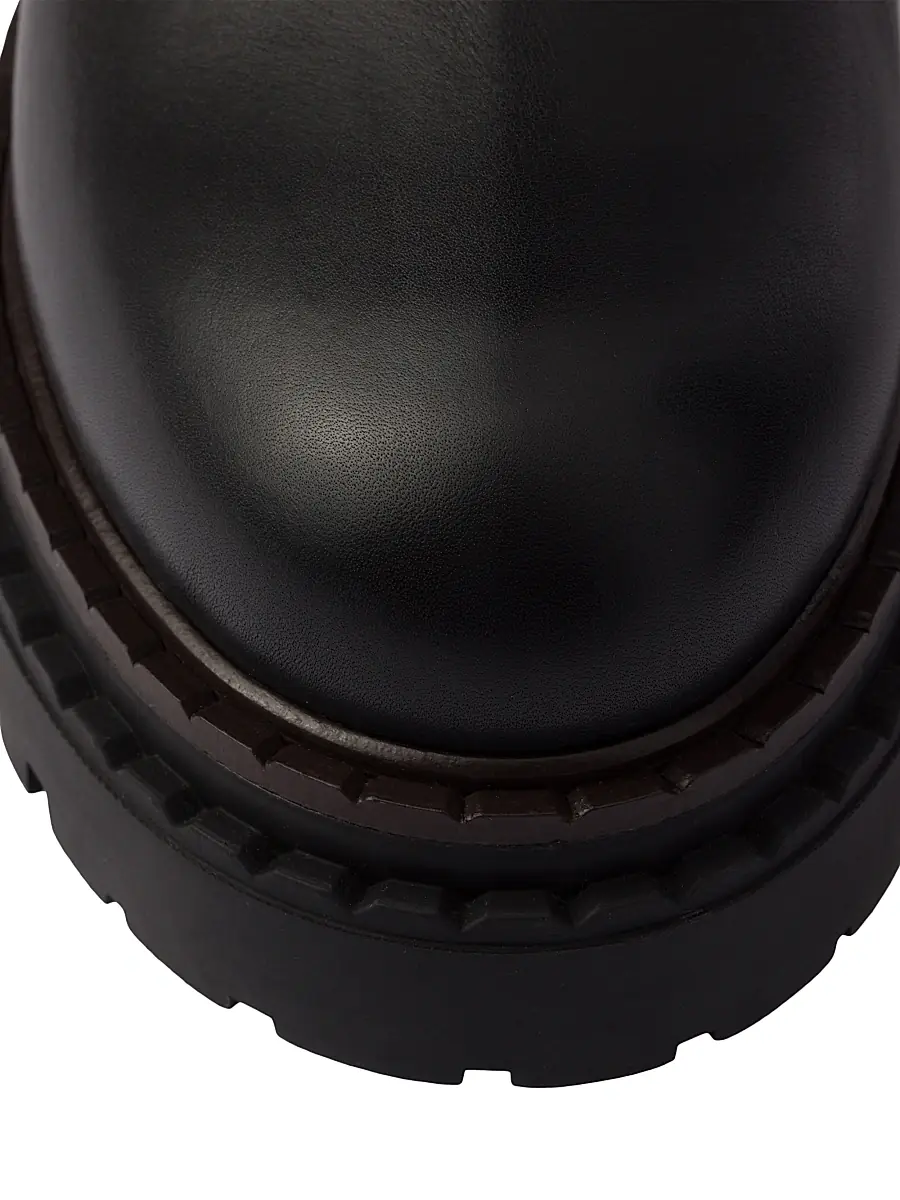 Prada Women's Leather and Shearling Boots - Black | Thumbnail 5 Prada Women's Leather and Shearling Boots - Black | Thumbnail 5