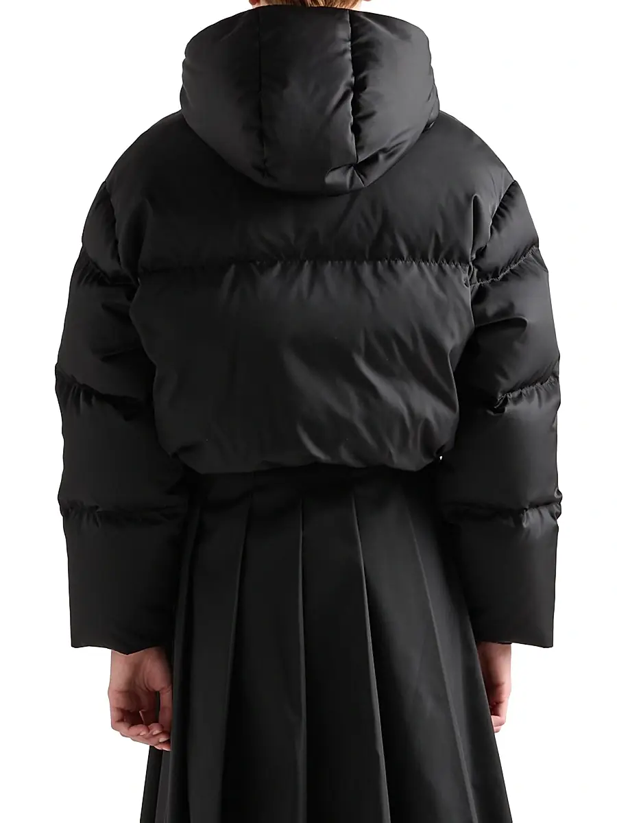 Prada Women's Re-Nylon Cropped Down Jacket - Black | Thumbnail 3 Prada Women's Re-Nylon Cropped Down Jacket - Black | Thumbnail 3