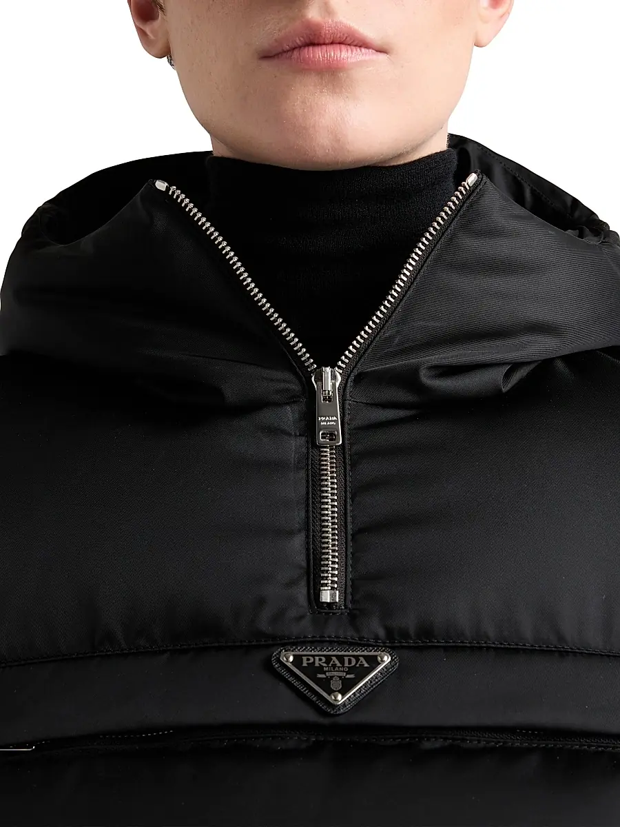Prada Women's Re-Nylon Cropped Down Jacket - Black | Thumbnail 5 Prada Women's Re-Nylon Cropped Down Jacket - Black | Thumbnail 5