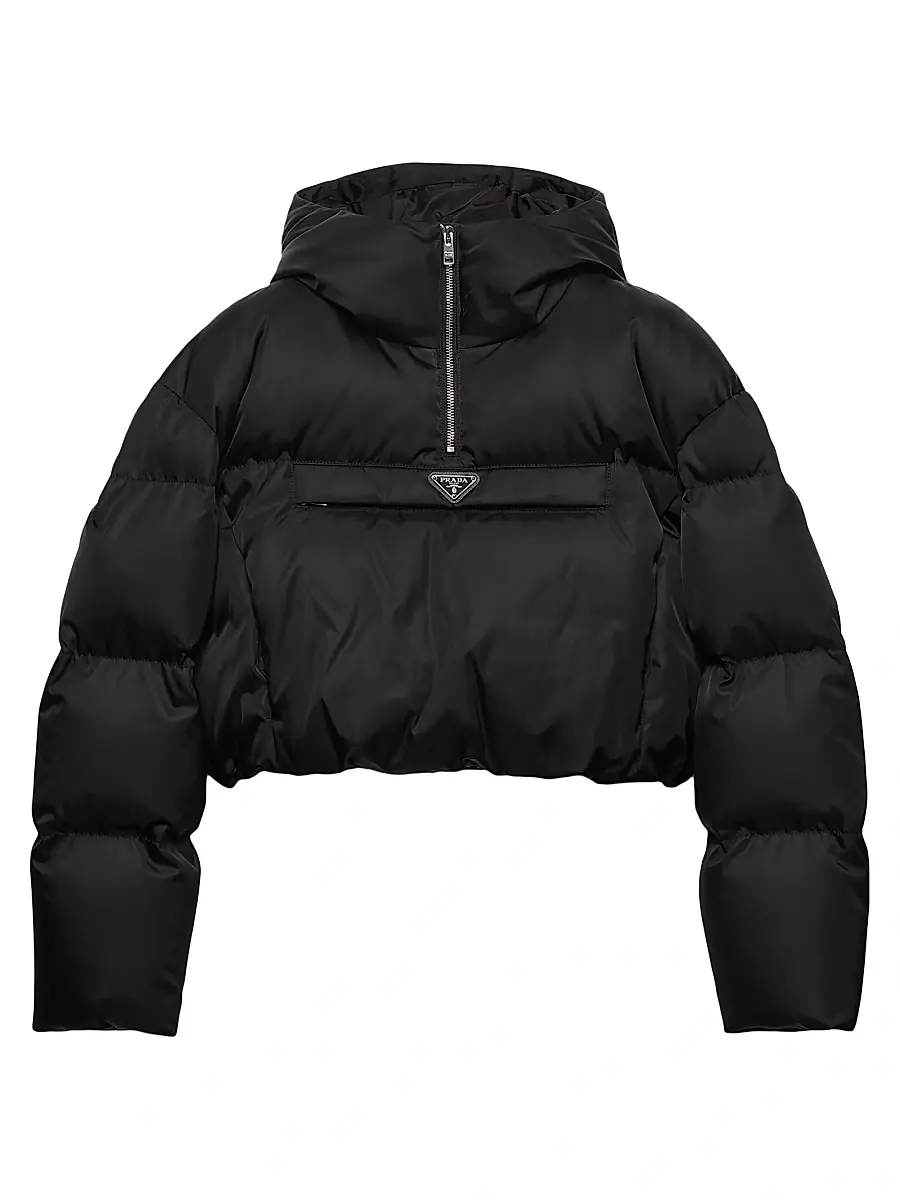 Women's Re-Nylon Cropped Down Jacket - Black