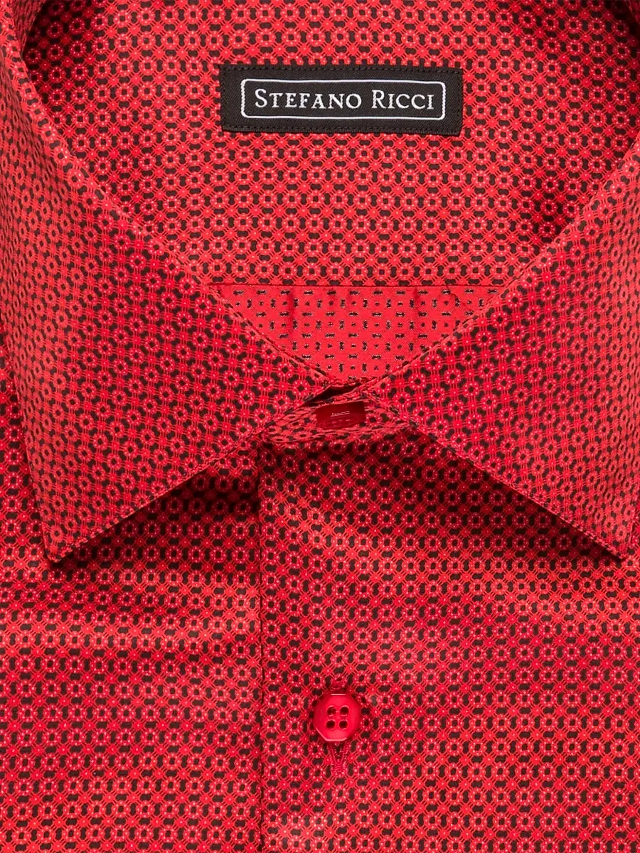 Stefano Ricci Men's Handmade Ivrea Shirt - Dark Red | Thumbnail 2 Stefano Ricci Men's Handmade Ivrea Shirt - Dark Red | Thumbnail 2