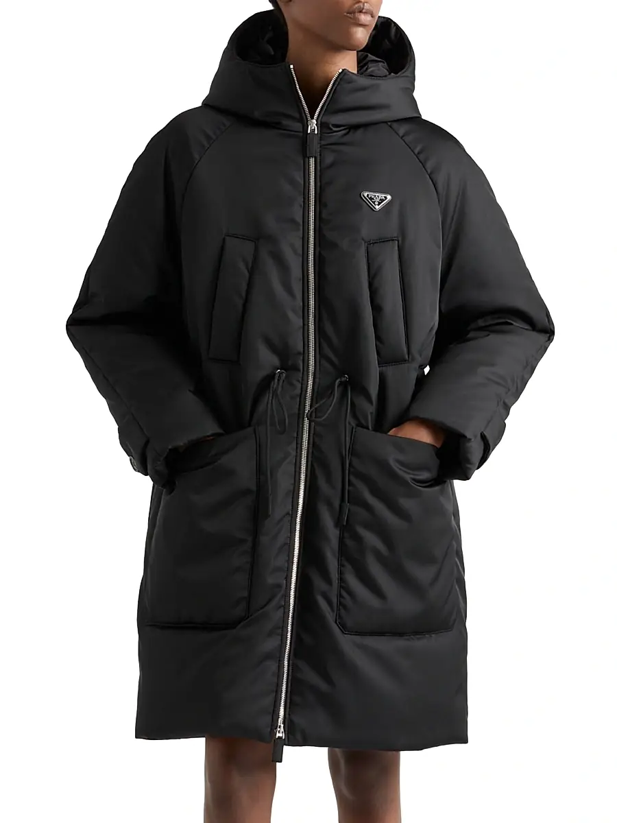 Prada Women's Re-Nylon Down Coat - Black | Thumbnail 2 Prada Women's Re-Nylon Down Coat - Black | Thumbnail 2