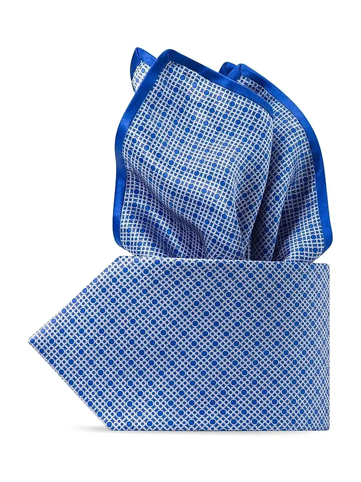 Men's Hand Printed Silk Tie Set