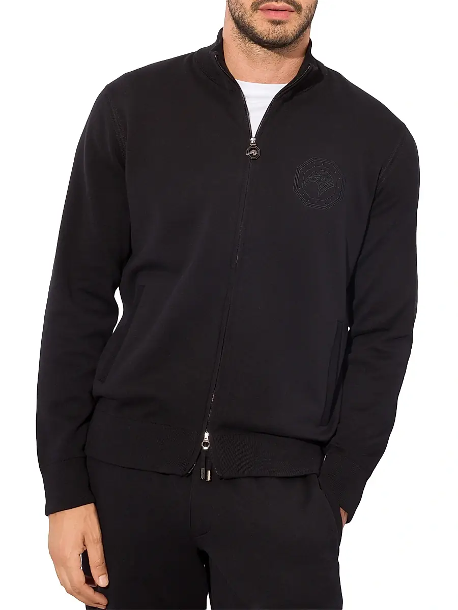 Stefano Ricci Men's Blouson Sweater - Black | Thumbnail 2