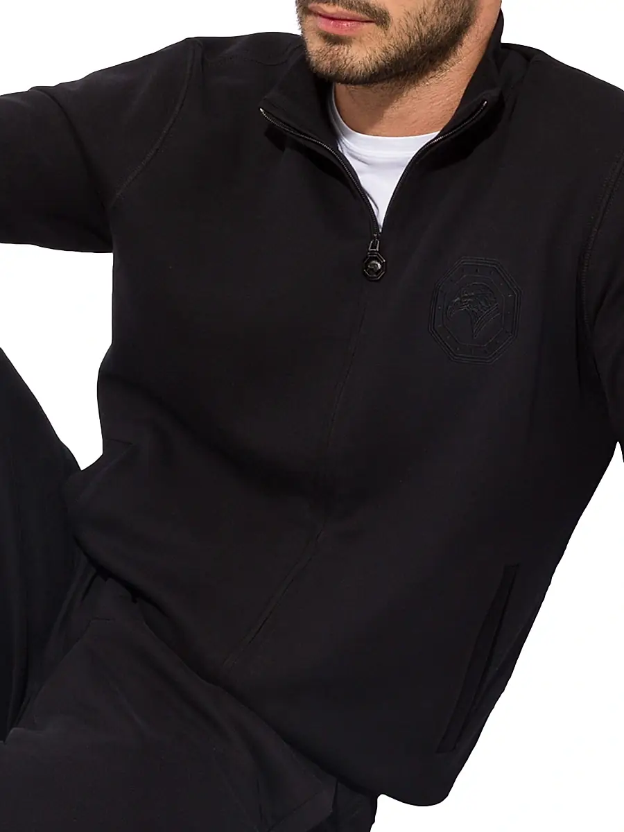 Stefano Ricci Men's Blouson Sweater - Black | Thumbnail 4
