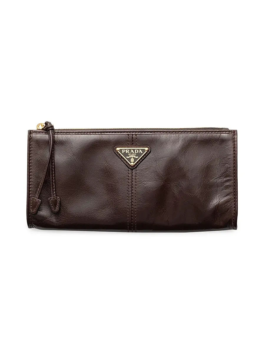 Prada Women's Leather Pouch - Dark Pink | Thumbnail 17 Prada Women's Leather Pouch - Dark Pink | Thumbnail 17
