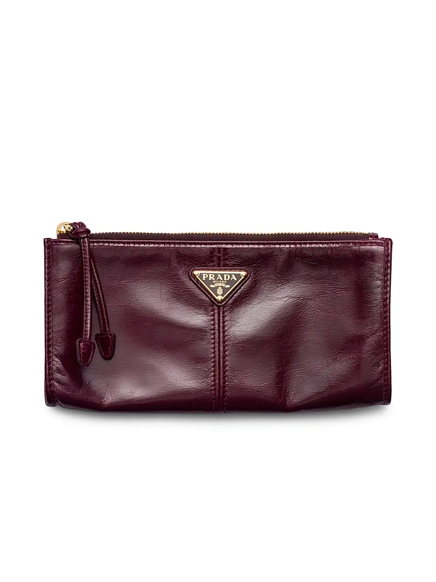 Prada Women's Leather Pouch - Dark Pink | Thumbnail 25 Prada Women's Leather Pouch - Dark Pink | Thumbnail 25