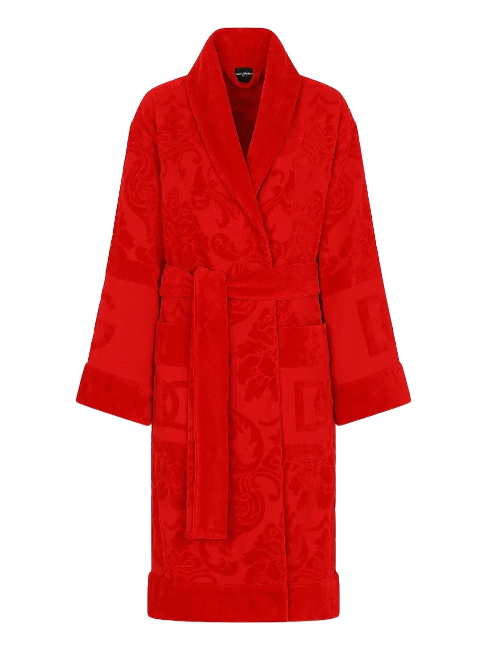 Men's Jacquard Logo Bath Robe Men's Jacquard Logo Bath Robe