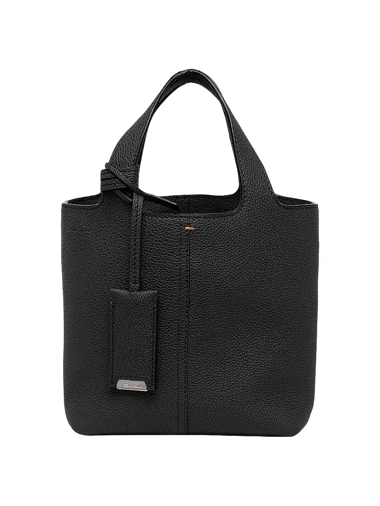 Santoni Women's Mini Chapelier Leather Tote Bag - Black | Image 1 Santoni Women's Mini Chapelier Leather Tote Bag - Black | Image 1