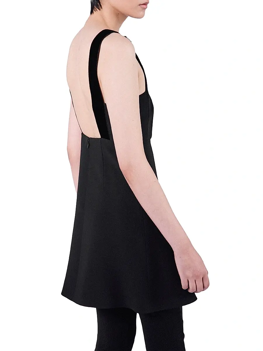 Prada Women's Embroidered Cady Mini Dress | Thumbnail 3