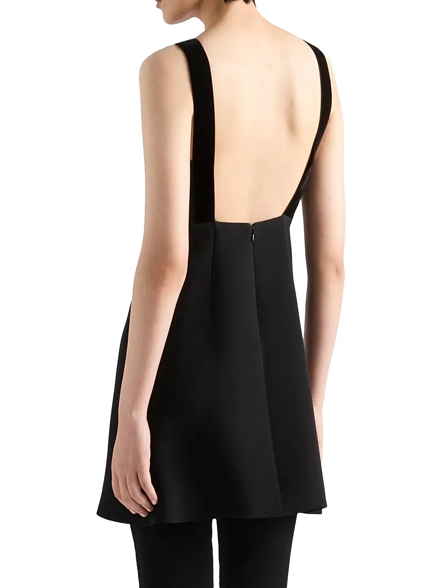 Prada Women's Embroidered Cady Mini Dress | Thumbnail 4