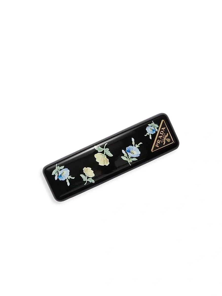 Prada Women's Plexiglas and Metal Hair Clip - Black | Image 1 Prada Women's Plexiglas and Metal Hair Clip - Black | Image 1