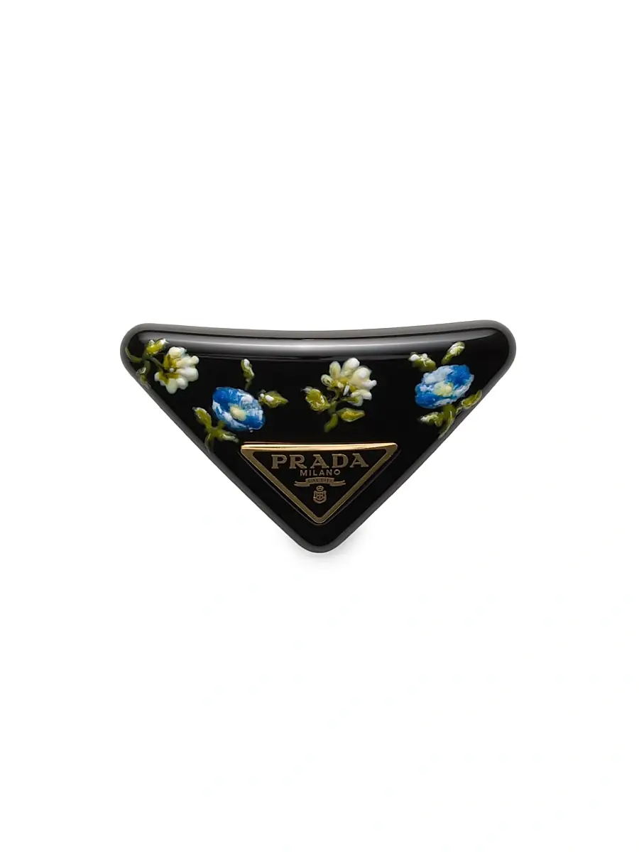 Prada Women's Plexiglas and Metal Hair Clip - Black | Image 1 Prada Women's Plexiglas and Metal Hair Clip - Black | Image 1