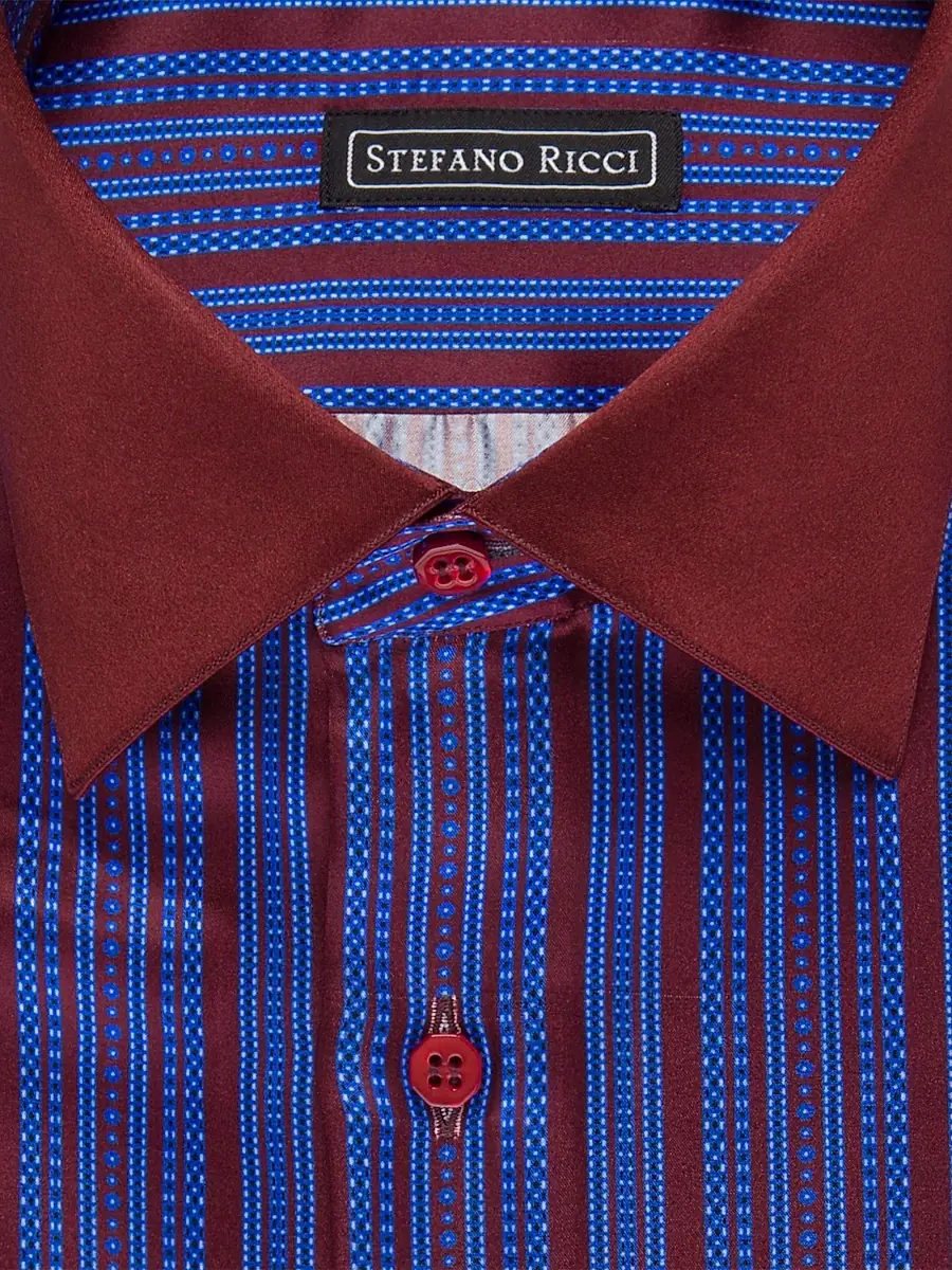 Stefano Ricci Men's Handmade Silk Dress Shirt | Thumbnail 2 Stefano Ricci Men's Handmade Silk Dress Shirt | Thumbnail 2
