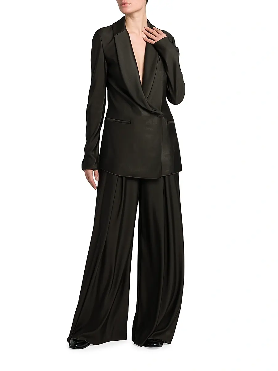 Giorgio Armani Women's Jersey Draped Blazer | Thumbnail 2