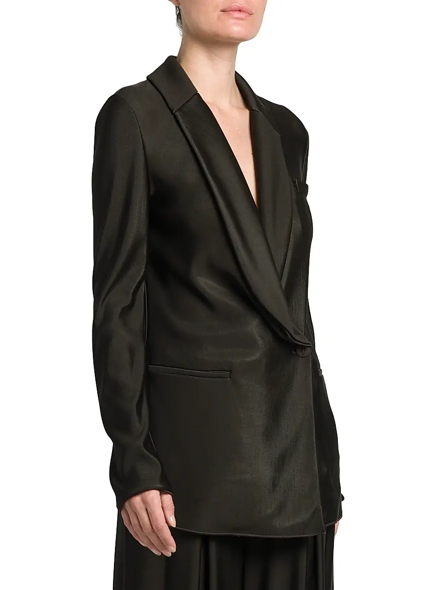 Giorgio Armani Women's Jersey Draped Blazer | Thumbnail 4