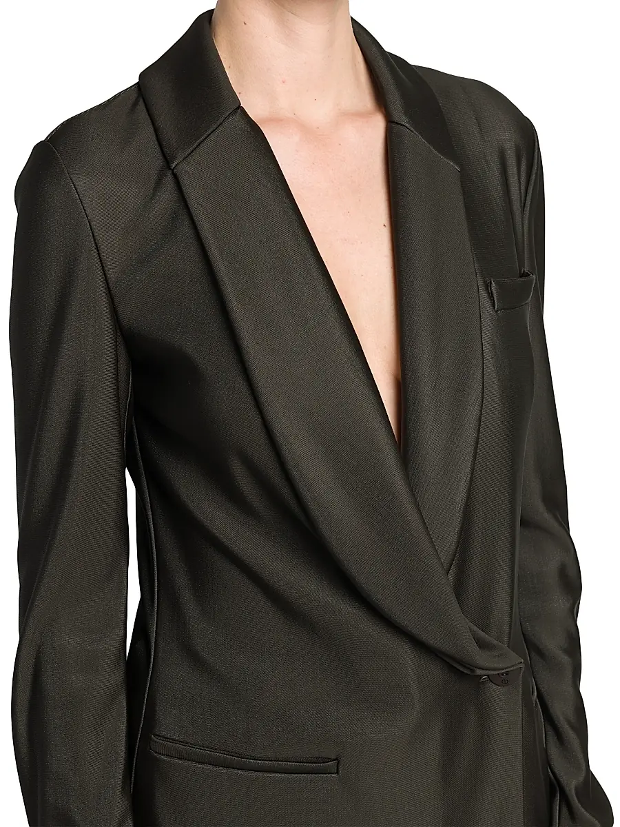 Giorgio Armani Women's Jersey Draped Blazer | Thumbnail 6