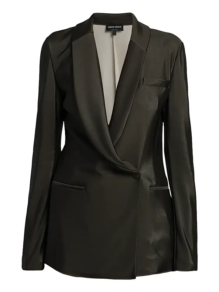 Giorgio Armani Women's Jersey Draped Blazer