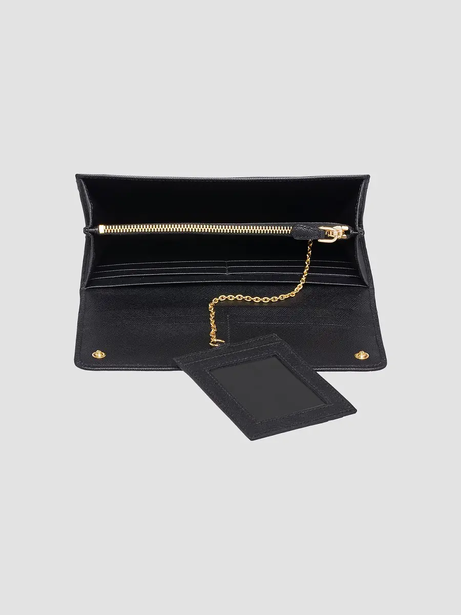 Prada Women's Saffiano Leather Wallet - Black | Thumbnail 3