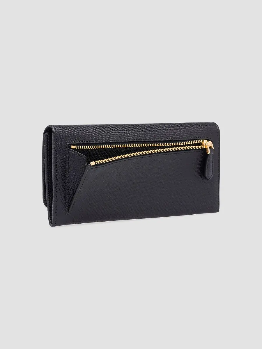 Prada Women's Saffiano Leather Wallet - Black | Thumbnail 4