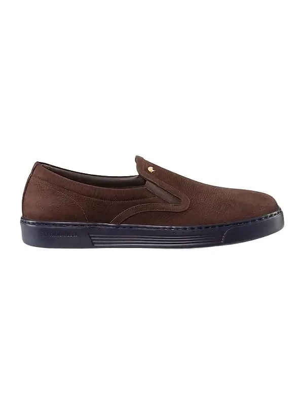 Men's Calfskin Leather Slip-On Sneakers Men's Calfskin Leather Slip-On Sneakers