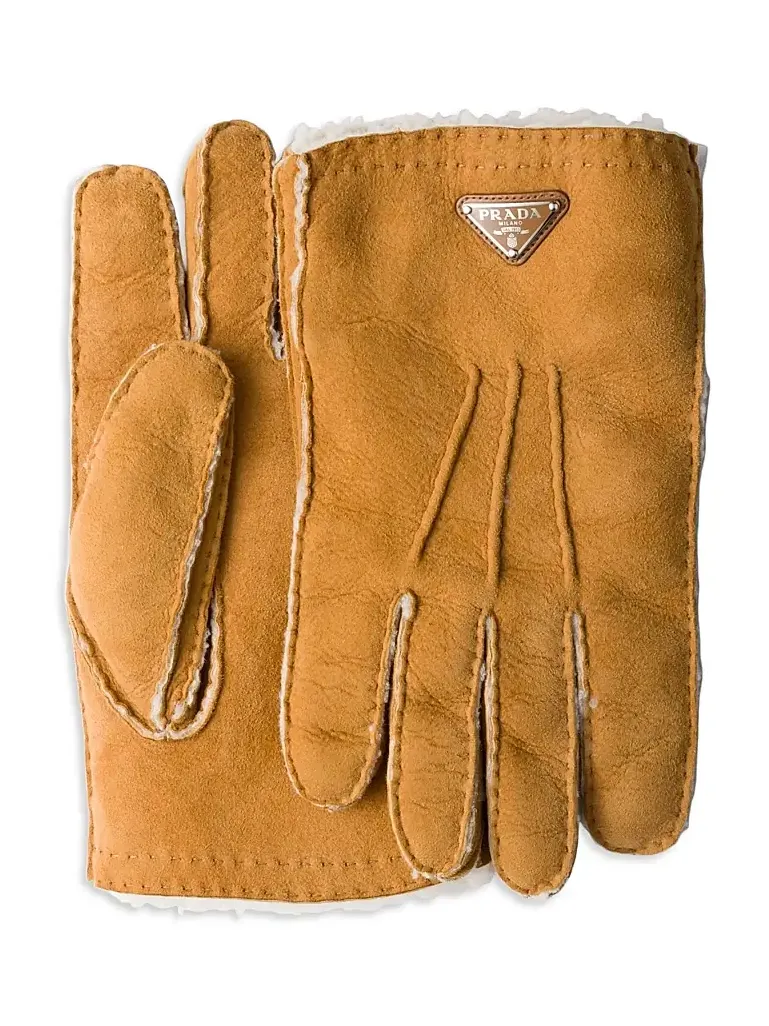 Prada Men's Suede Sheepskin Gloves