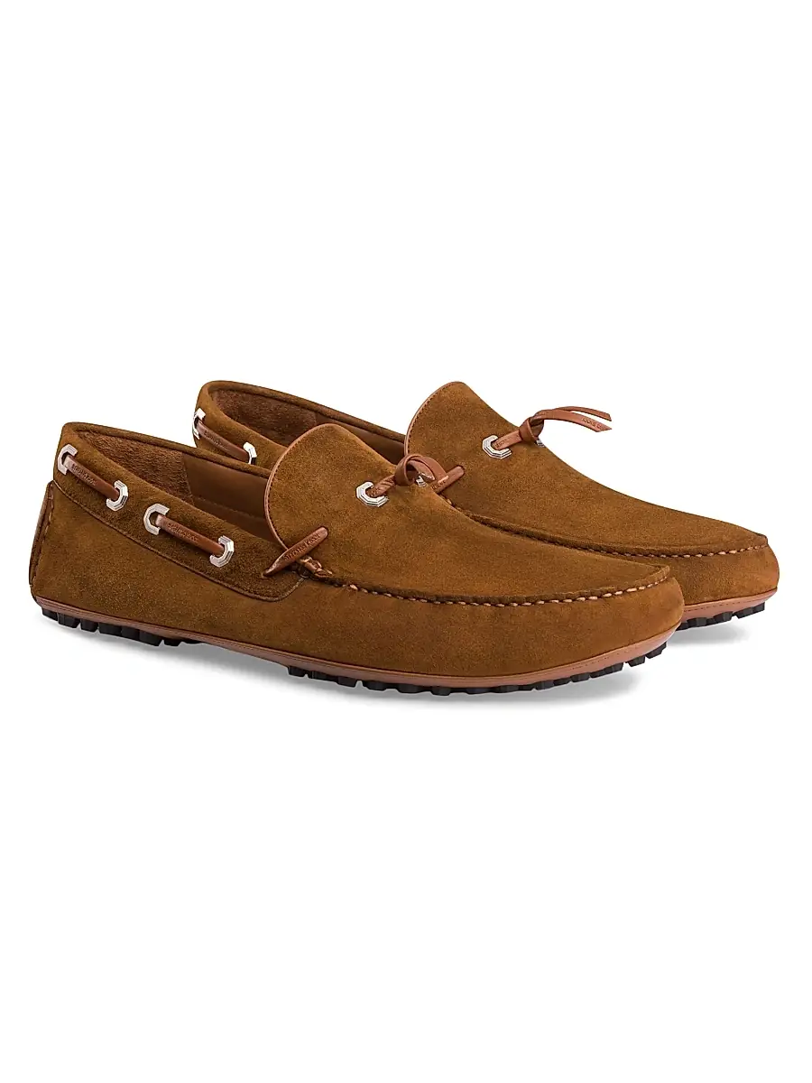 Stefano Ricci Men's Suede and Calfskin Leather Driving Shoes | Thumbnail 2 Stefano Ricci Men's Suede and Calfskin Leather Driving Shoes | Thumbnail 2