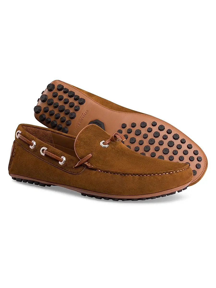Stefano Ricci Men's Suede and Calfskin Leather Driving Shoes | Thumbnail 3 Stefano Ricci Men's Suede and Calfskin Leather Driving Shoes | Thumbnail 3