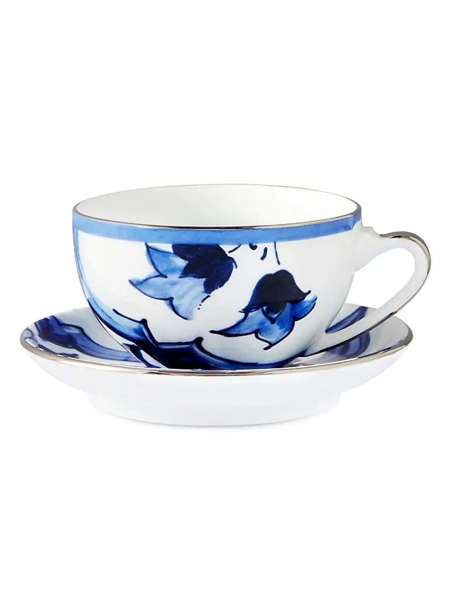 Dolce & Gabbana Blue Mediterraneo Stella 2-Piece Porcelain Teacup & Saucer Set - Blue | Thumbnail 2 Dolce & Gabbana Blue Mediterraneo Stella 2-Piece Porcelain Teacup & Saucer Set - Blue | Thumbnail 2