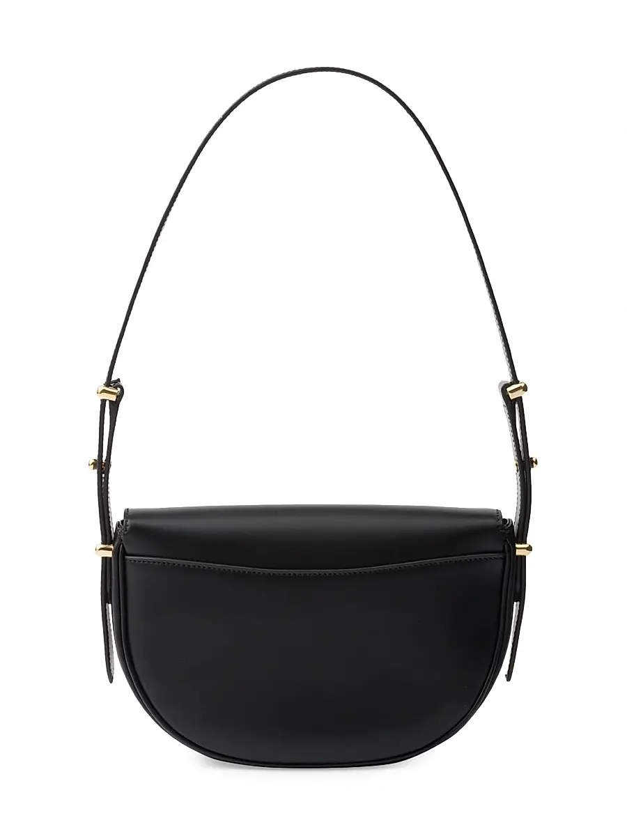 Prada Women's Arqué Leather Shoulder Bag with Flap - Black | Thumbnail 4 Prada Women's Arqué Leather Shoulder Bag with Flap - Black | Thumbnail 4