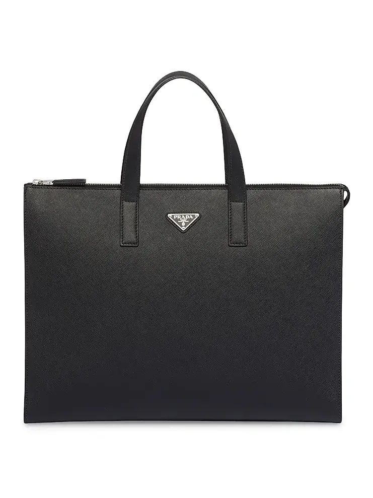 Men's Saffiano Leather Tote